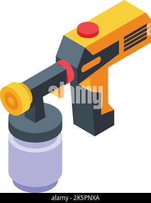 Paint sprayer icon isometric vector. Spray gun. Car painter Stock Vector