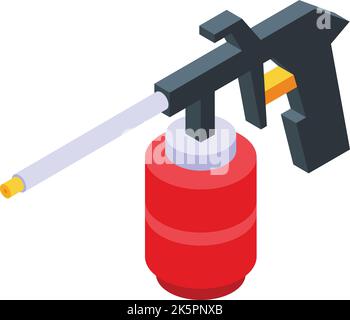 Metal equipment icon isometric vector. Paint gun. Auto painter Stock Vector