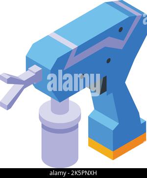 Industrial spray gun icon isometric vector. Car sprayer. Paint auto Stock Vector