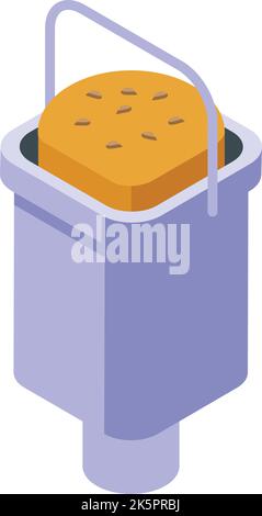 Breadmaker icon isometric vector. Food machine. Small maker Stock Vector