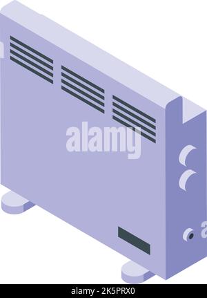 Domestic convector icon isometric vector. Room radiator. Service equipment Stock Vector