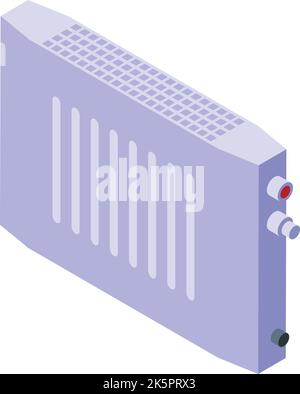 Central heating icon isometric vector. Room radiator. Modern interior Stock Vector