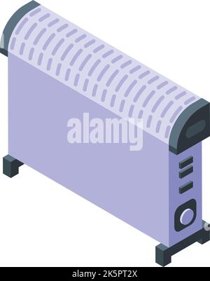 Air heater icon isometric vector. Room radiator. Wall interior Stock Vector