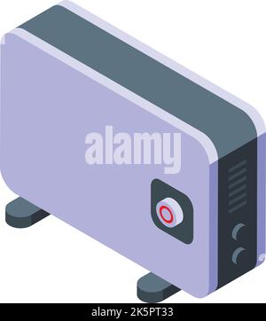 Radiator energy icon isometric vector. Room climate. Domestic equipment Stock Vector