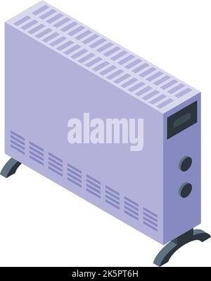 Heater convector icon isometric vector. Room radiator. Domestic service Stock Vector
