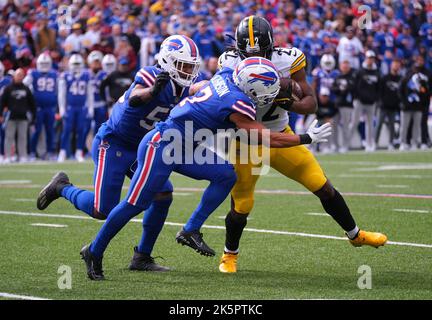 Oct 9th, 2022: Najee Harris #22 during the Pittsburgh Steelers vs