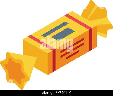 Bonbon icon isometric vector. Chocolate festival. Candy celebrate Stock Vector