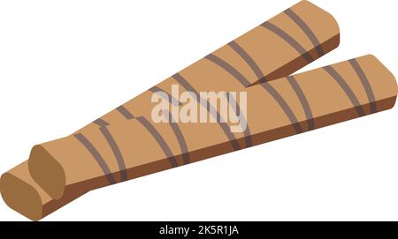 Chocolate sticks icon isometric vector. Candy festival. Celebrate cake Stock Vector
