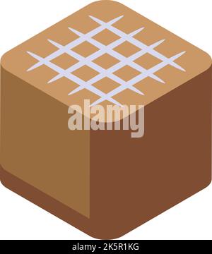Cacao icon isometric vector. Chocolate festival. Bakery cake Stock Vector