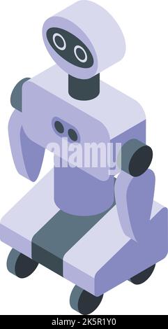 Robot wheel icon isometric vector. Smart tech. Future bot Stock Vector