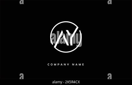 AY, YA  Abstract Letters Logo Monogram Stock Vector