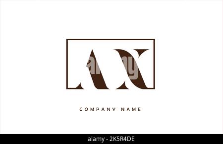AX, XA Abstract Letters Logo Monogram Stock Vector
