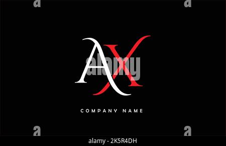 AX, XA Abstract Letters Logo Monogram Stock Vector