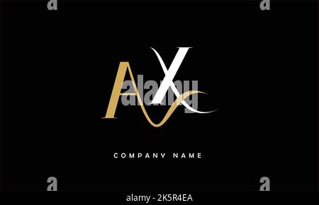AX, XA Abstract Letters Logo Monogram Stock Vector