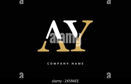 AY, YA  Abstract Letters Logo Monogram Stock Vector