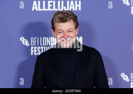 London, UK. 09th October, 2022. Andy Serkis attends the European premiere of 'Allelujah' at the Royal Festival Hall during the 66th BFI London Film Festival. Credit: Wiktor Szymanowicz/Alamy Live News Stock Photo