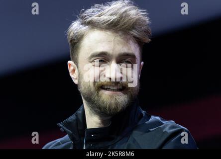 Daniel Radcliffe attends panel WEIRD: The Al Yankovic Story during New York Comic Con at Jacob Javits Center on October 9, 2022 Stock Photo