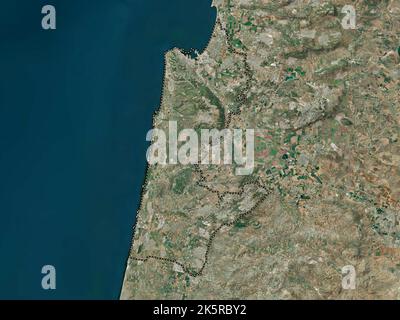 Haifa, district of Israel. High resolution satellite map Stock Photo