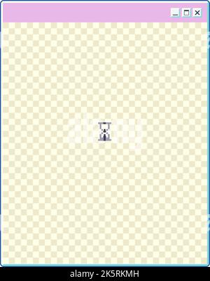 Interface of window, loading icon hourglass vector Stock Vector