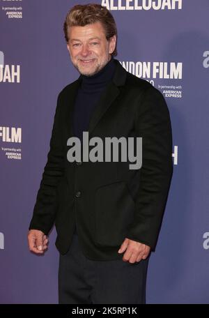 Oct 09, 2022 - London, England, UK - Andy Serkis attending 66th BFI London Film Festival Special Presentation - Allelujah European Premiere Stock Photo