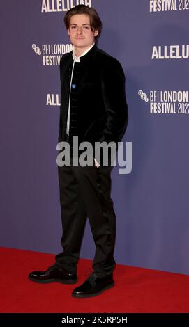 Oct 09, 2022 - London, England, UK - Louis Serkis-Ashbourne attending 66th BFI London Film Festival Special Presentation - Allelujah European Premiere Stock Photo