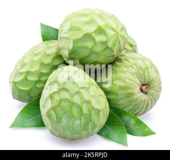 Custard apples isolated on white background. Stock Photo