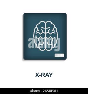 X-Ray icon. 3d illustration from health check collection. Creative X-Ray 3d icon for web design, templates, infographics and more Stock Vector
