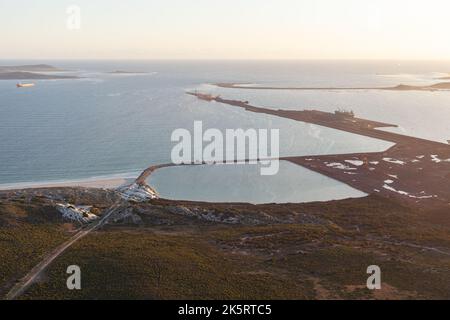 Saldanha Harbour, Iron ore terminal. Stock Photo