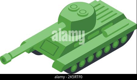 Soldier tank icon isometric vector. Army battle. Game army Stock Vector