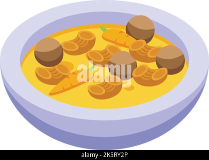 Spanish pasta icon isometric vector. Cuisine food. Restaurant churros Stock Vector
