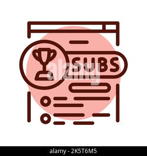 Premium subscribe line icon. Online promotion Stock Vector