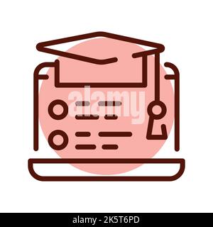 Streaming training line icon. Online promotion Stock Vector
