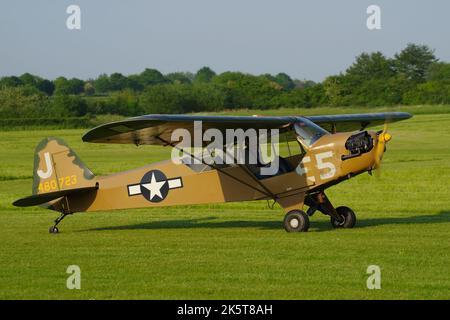 Piper J-3C-65 Cub, G-BFZB, 480723, Shuttleworth Air Display, Biggleswade, Stock Photo