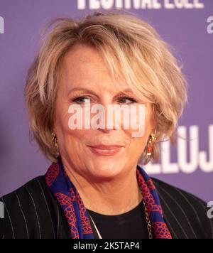 London, UK. 09th Oct, 2022. Jennifer Saunders attends the 'Allelujiah' European Premiere during the 66th BFI London Film Festival at Southbank Centre on October 09, 2022 in London, England UK. photo by Gary Mitchell Credit: Gary Mitchell, GMP Media/Alamy Live News Stock Photo