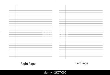 Narrow line notebook pages, Paper grid background vector eps10. Stock Vector