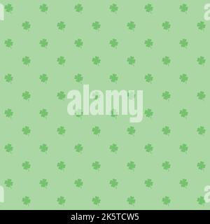 Clover Seamless Pattern Background Vector Illustration Stock Vector