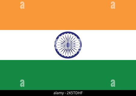 Flag of India vector illustration Stock Vector