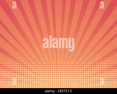 Orange Pop art Background, comic style. Retro style. vector graphic illustration Stock Vector