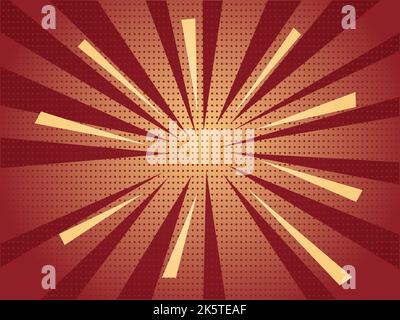 Red Comic Retro Background Design Vector Illustration. Stock Vector