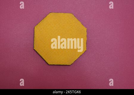 various geometric signs in front of a colored background Stock Photo