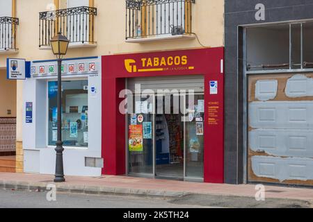 Tabacos Shop in Alfoquia Almanzora Valley, Almeria province, Andalucía, Spain Stock Photo