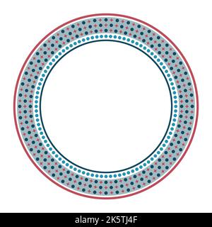 Floral round frame. Vintage festive banner. Multicolored vector illustration Stock Vector