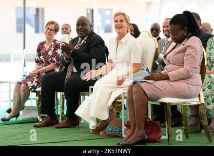 The Countess of Wessex during a visit to Molefe Primary School, Kopong, which has participated in the Pono Yame school eye health programme, as she visits Botswana. Picture date: Monday October 10, 2022. Stock Photo