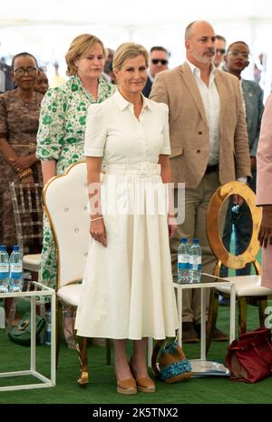 The Countess of Wessex during a visit to Molefe Primary School, Kopong, which has participated in the Pono Yame school eye health programme, as she visits Botswana. Picture date: Monday October 10, 2022. Stock Photo