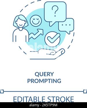 Query prompting turquoise concept icon Stock Vector