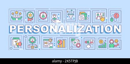 Personalization word concepts blue banner Stock Vector