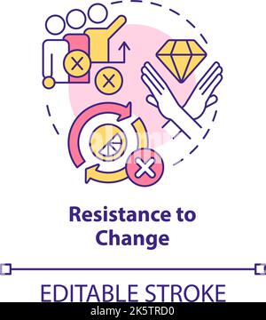 Resistance to change concept icon Stock Vector Image & Art - Alamy