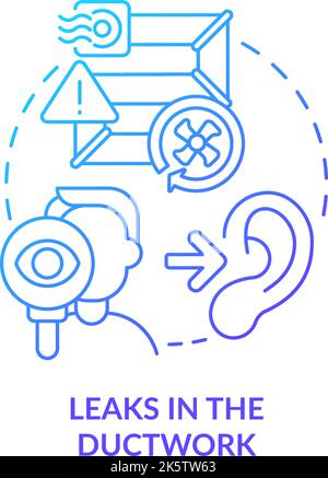Leaks in ductwork concept icon Stock Vector Image & Art - Alamy