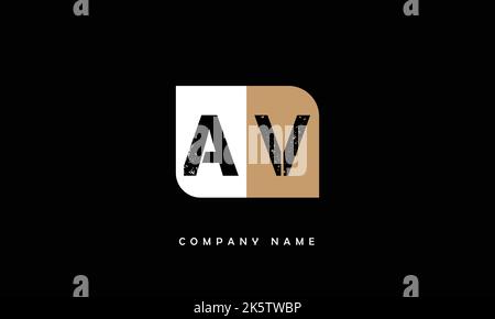 AV, VA Abstract Letters Logo Monogram Stock Vector