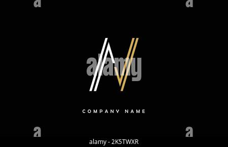AV, VA Abstract Letters Logo Monogram Stock Vector